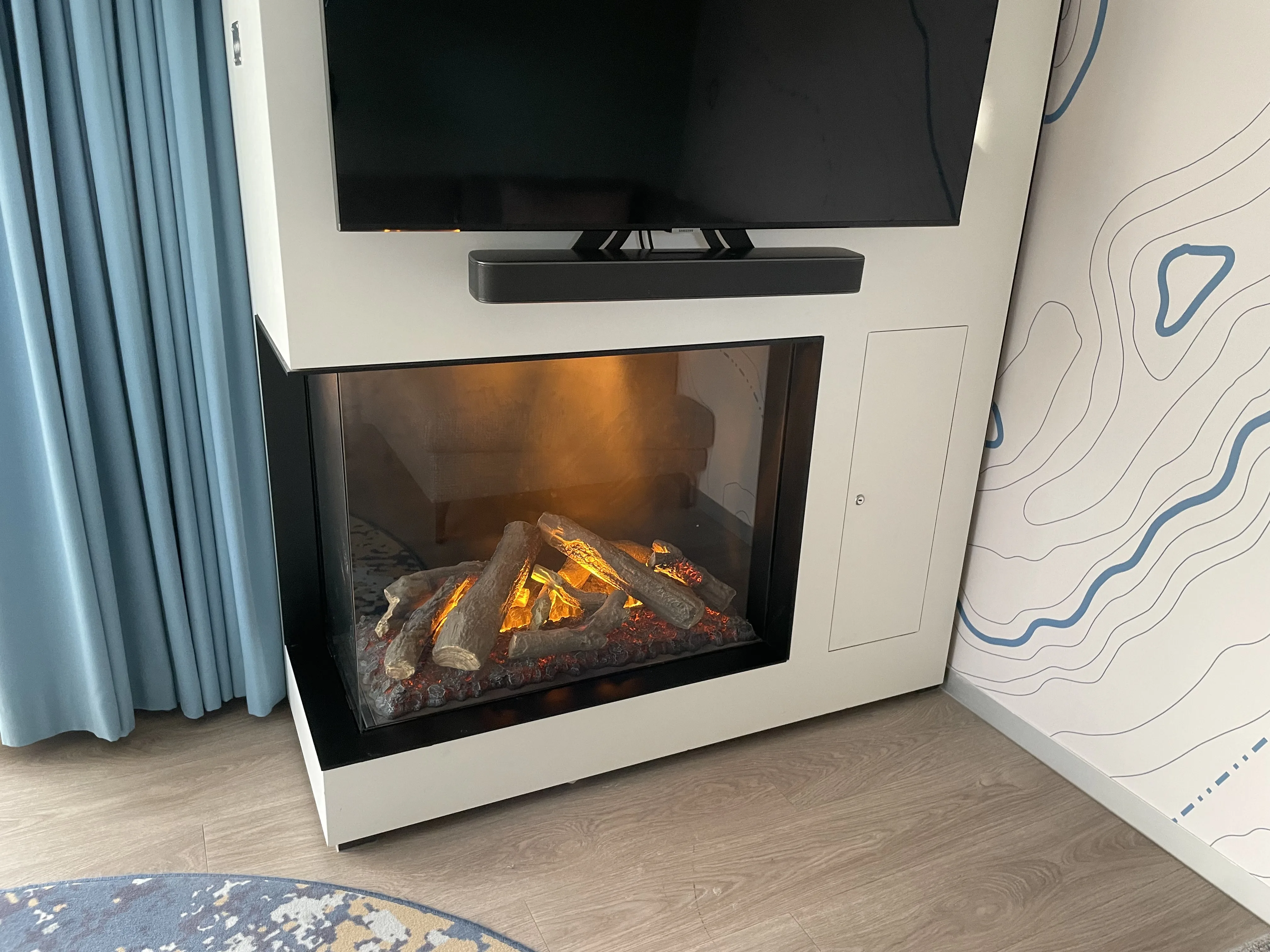 Künstlicher Kamin im Ferienhaus
