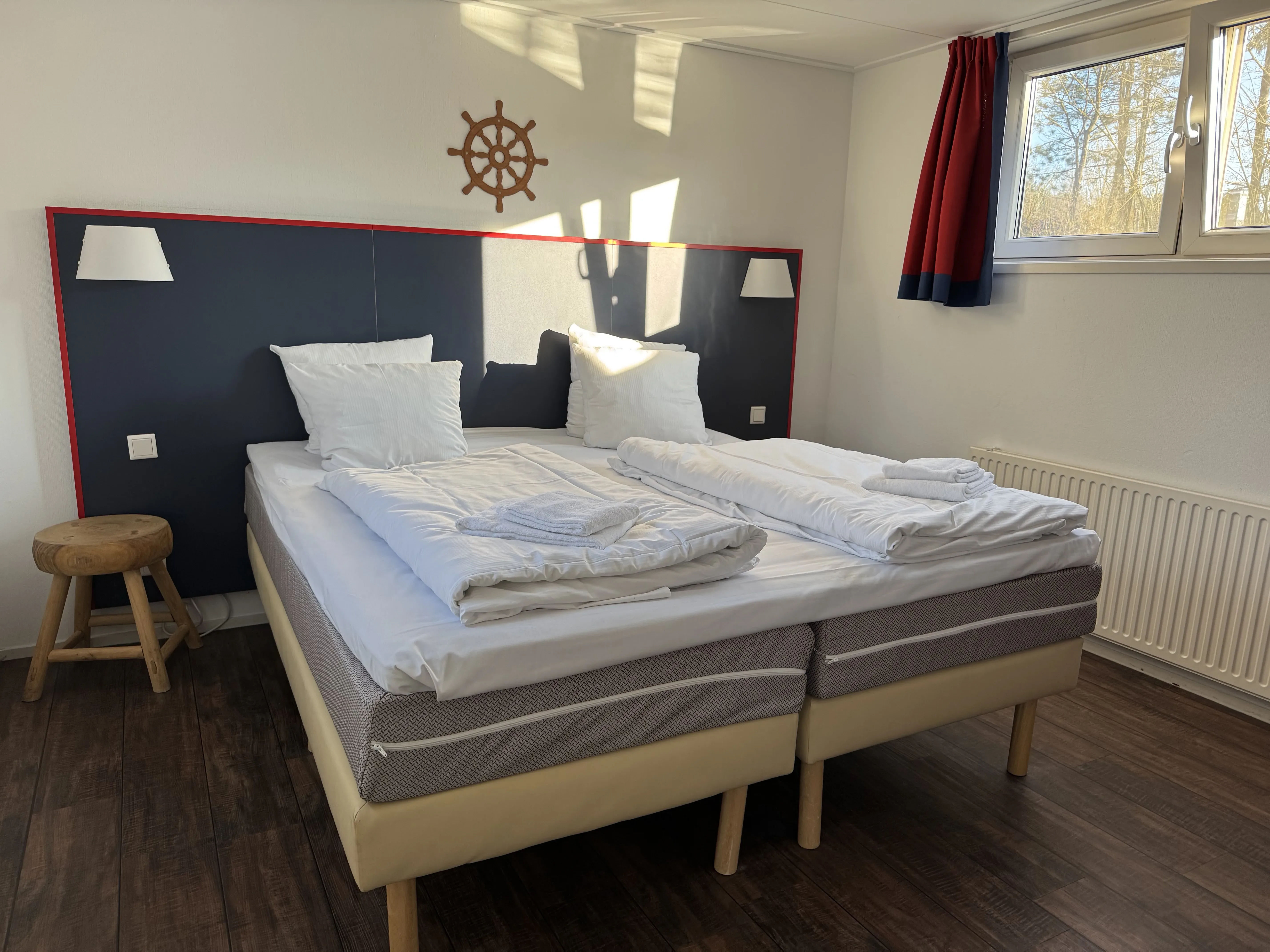 Ein Schlafzimmer im Hausboot