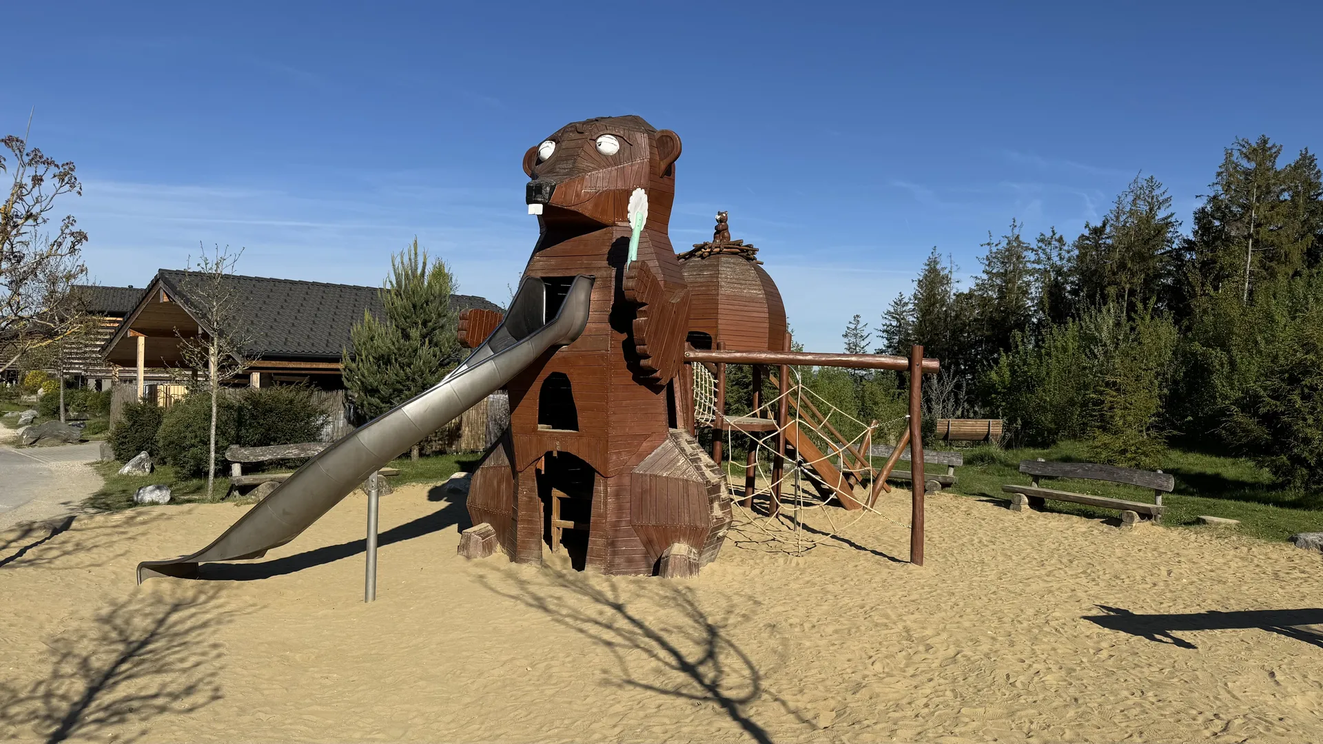 Biber-Spielplatz im Center Parcs Park Allgäu