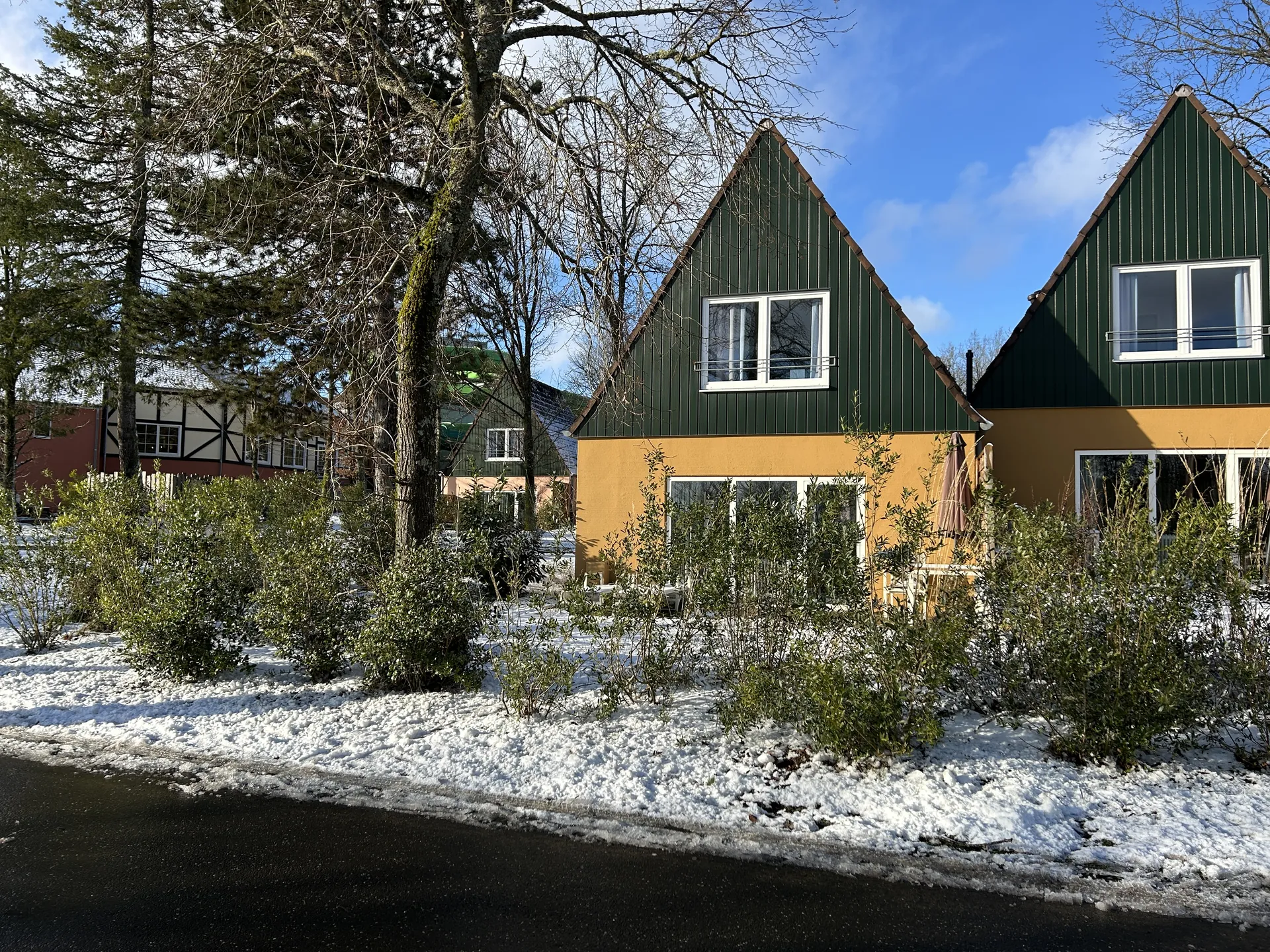 Center Parcs Park Eifel in der Vulkaneifel mit Ferienhäusern umgeben von Wald