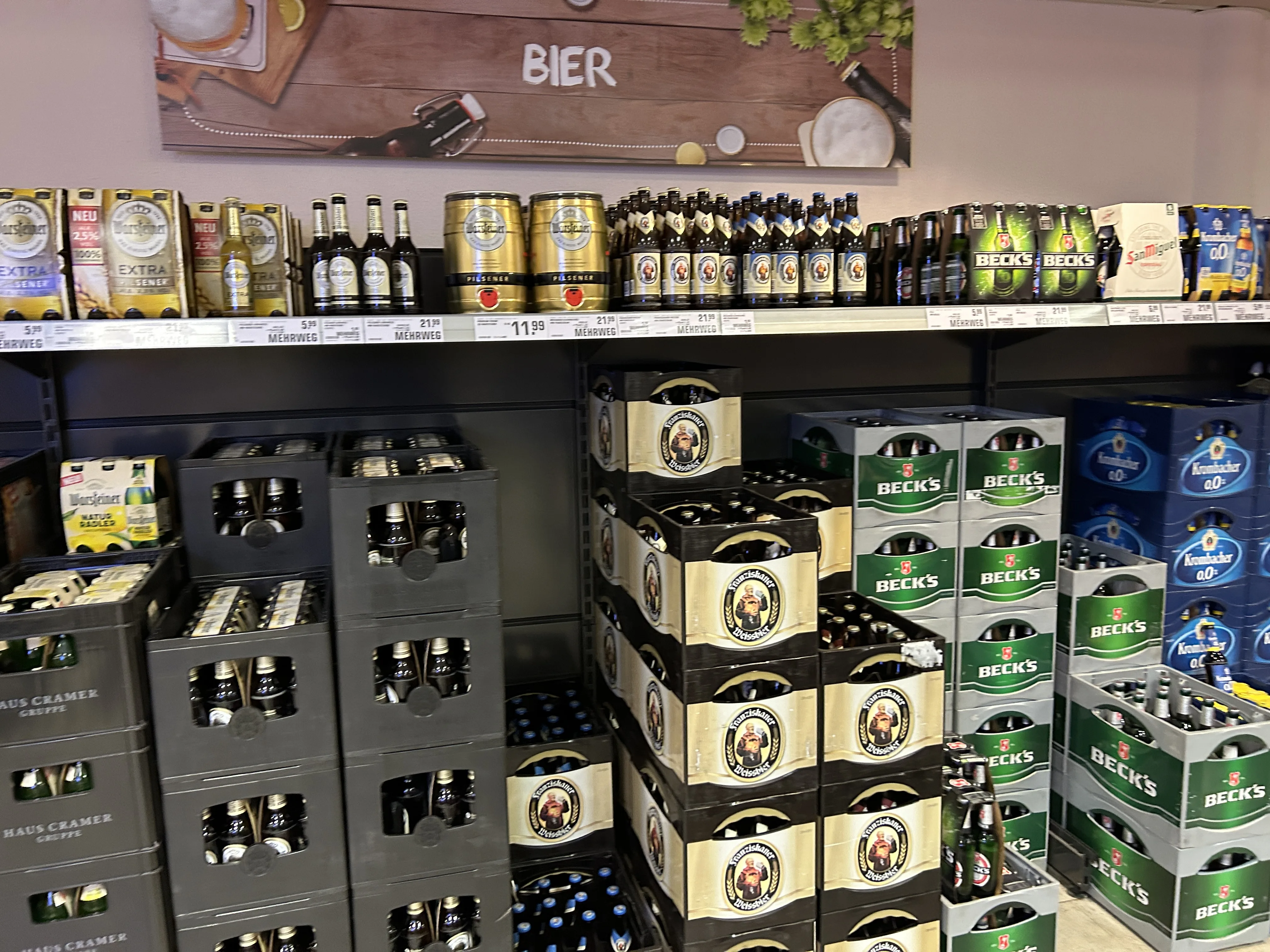 Bierauswahl im Nahkauf – auch regionale Sorten aus dem Sauerland