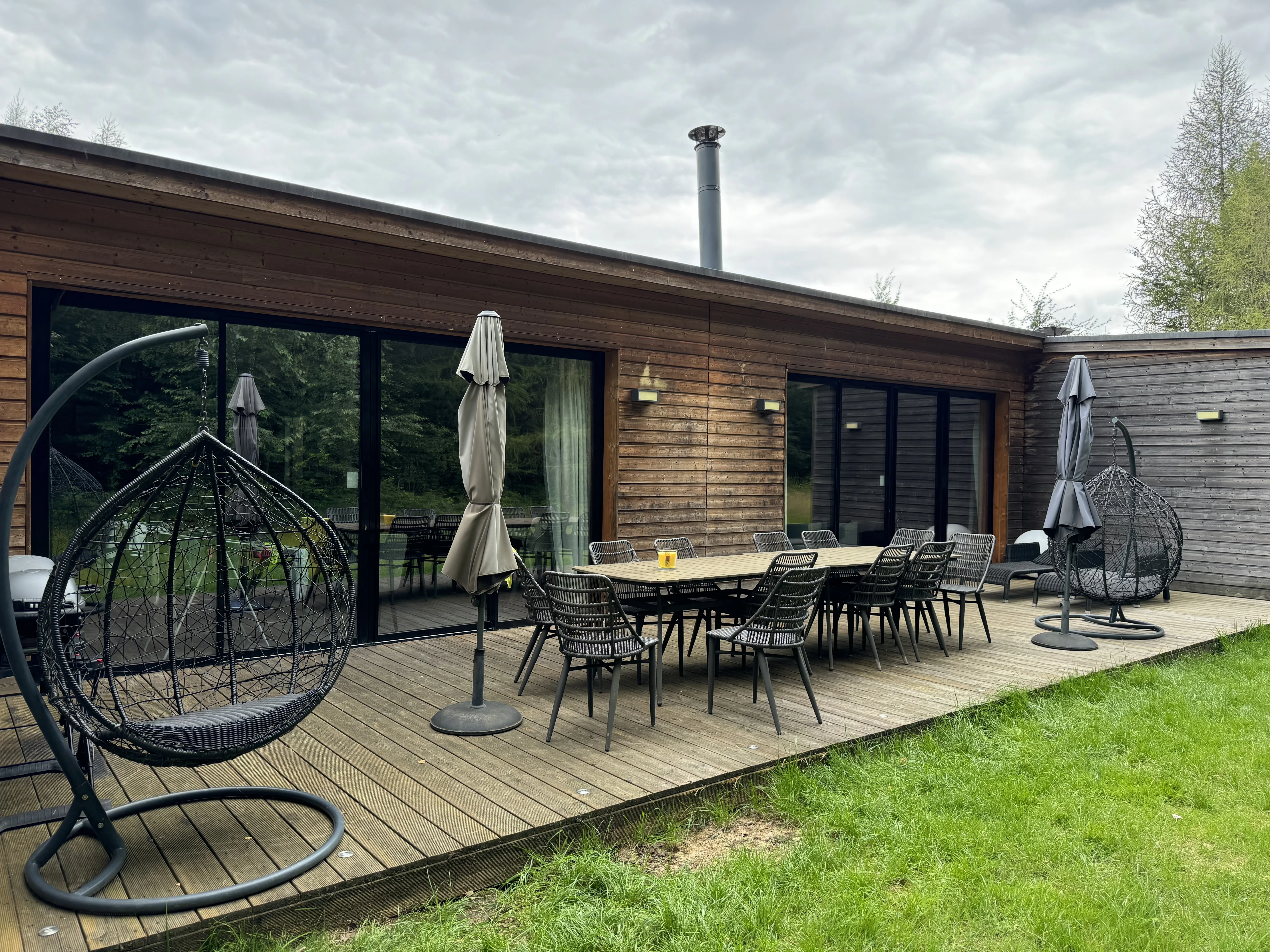 Terrasse eines Exclusive Ferienhauses – hier merkt man den Unterschied zu den anderen Kategorien