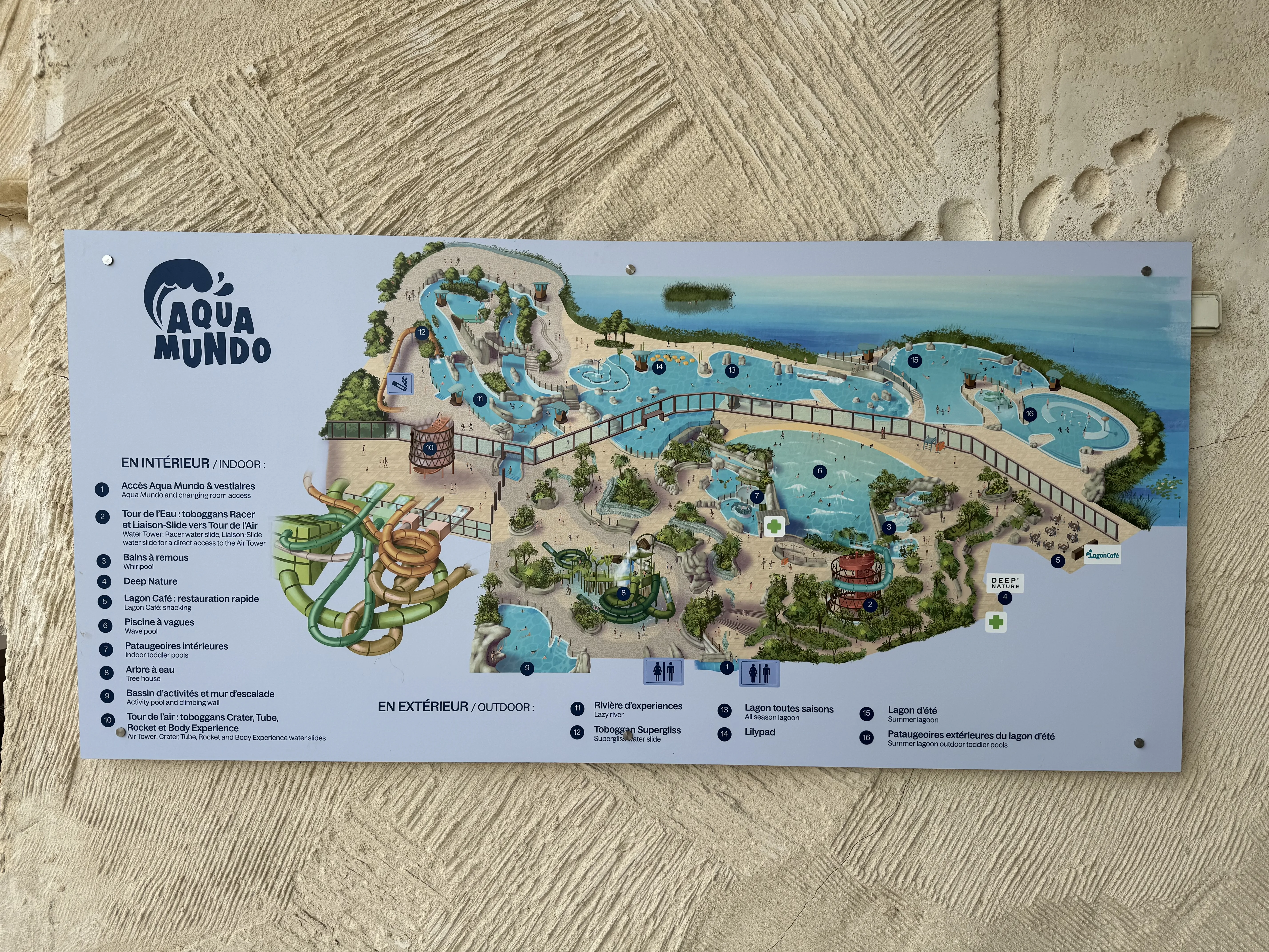 Übersichtskarte des Aqua Mundo