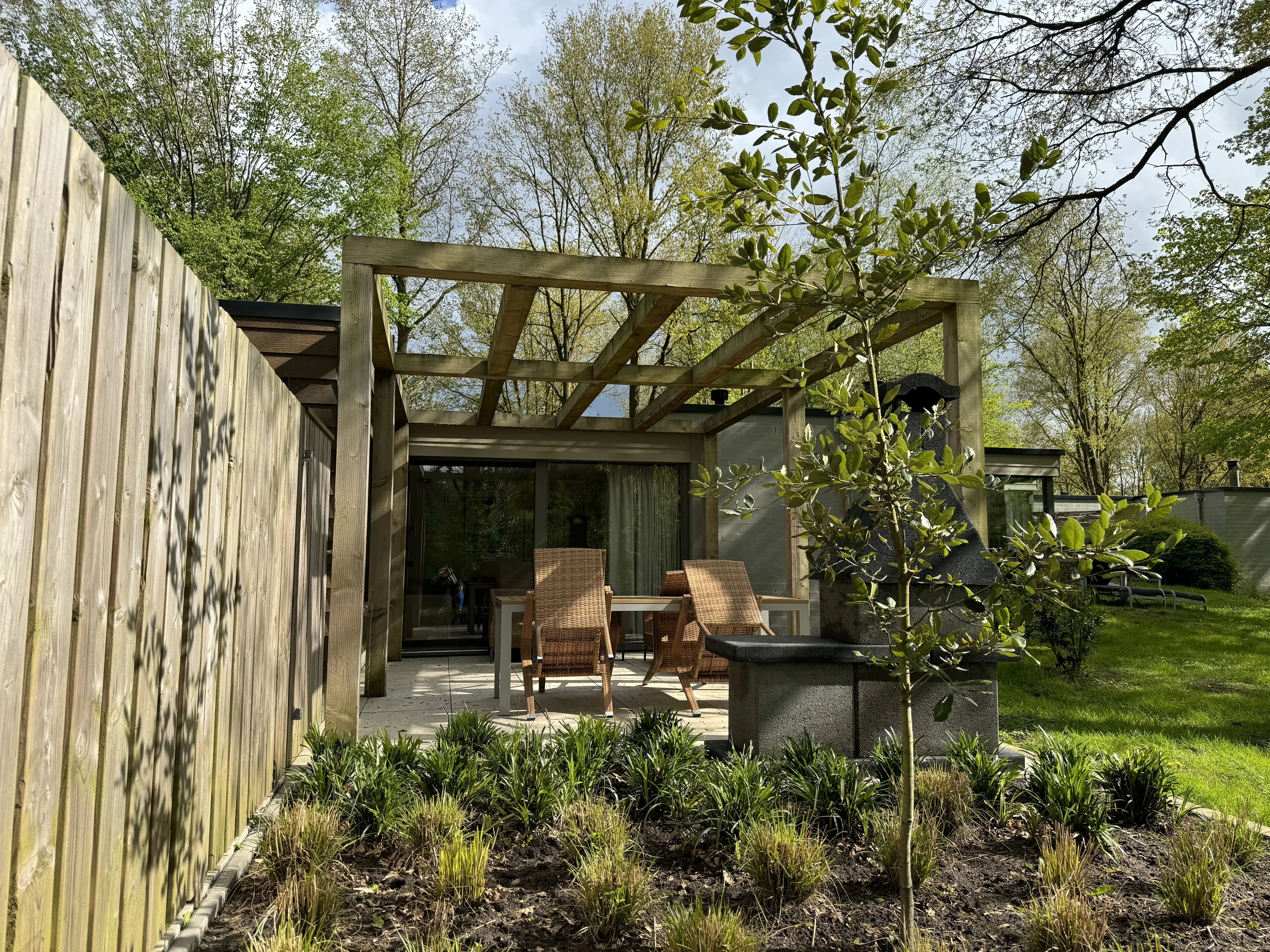 Der private Garten des Wellness-Ferienhauses