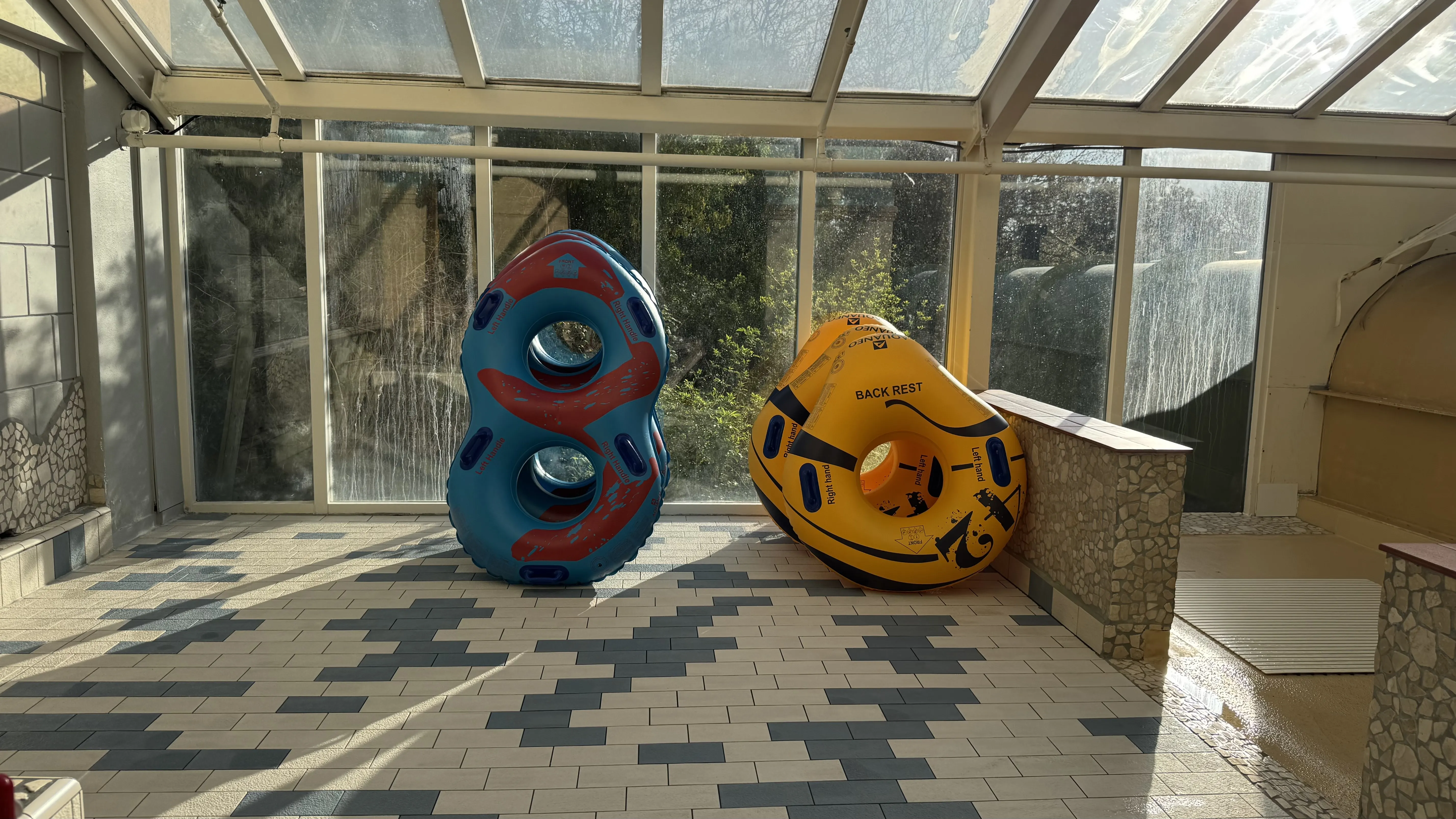 Die Reifen für die Reifenrutsche – bereit zum Einsteigen