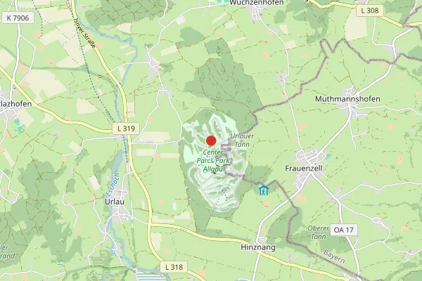 Karte Center Parcs Park Allgäu in Leutkirch