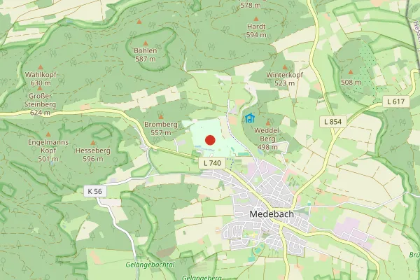 Karte Center Parcs Park Hochsauerland in Medebach