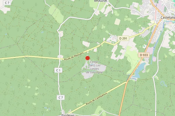 Karte Center Parcs Les Landes de Gascogne