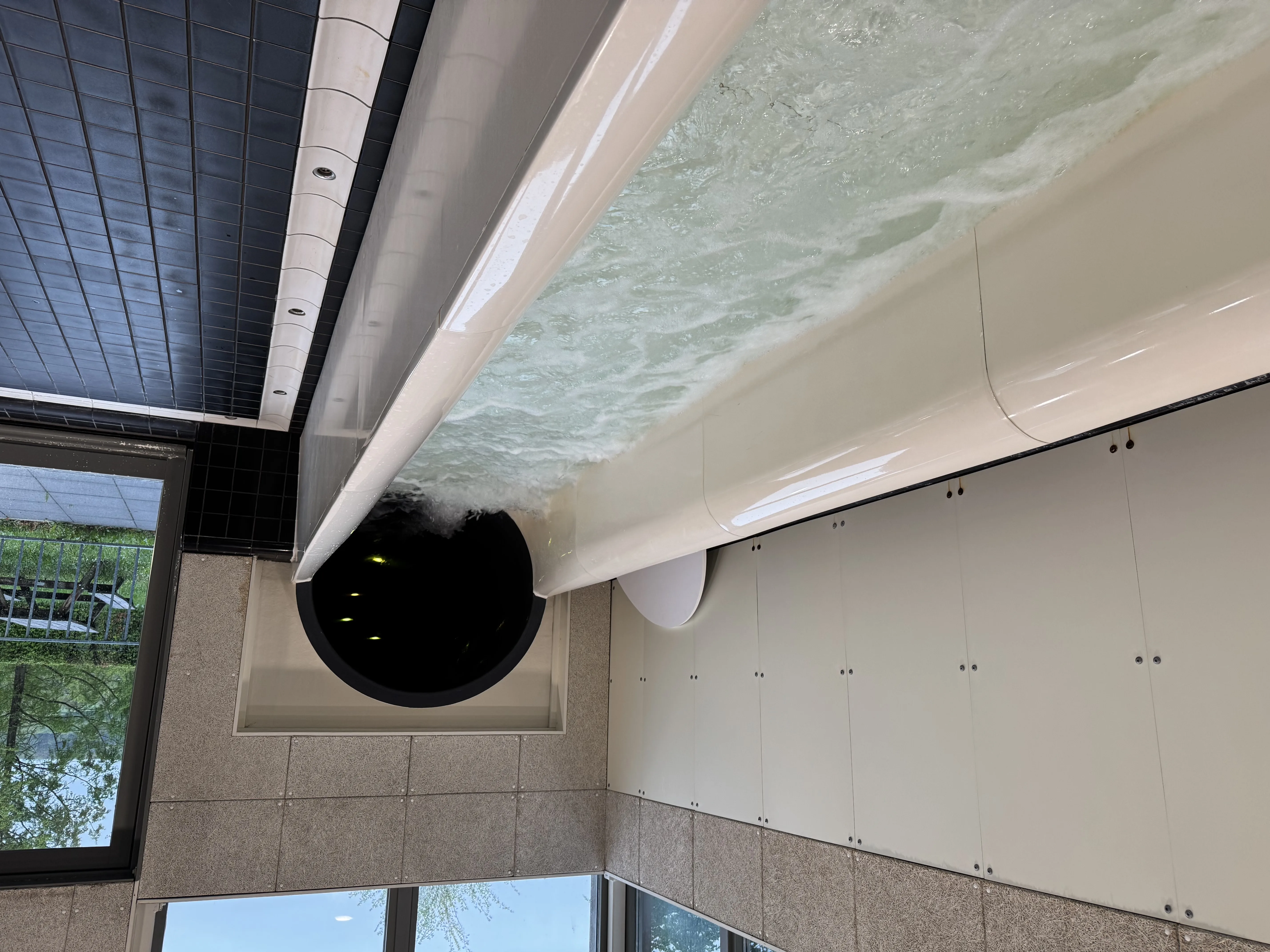 Der Auslauf der Riesenrutsche