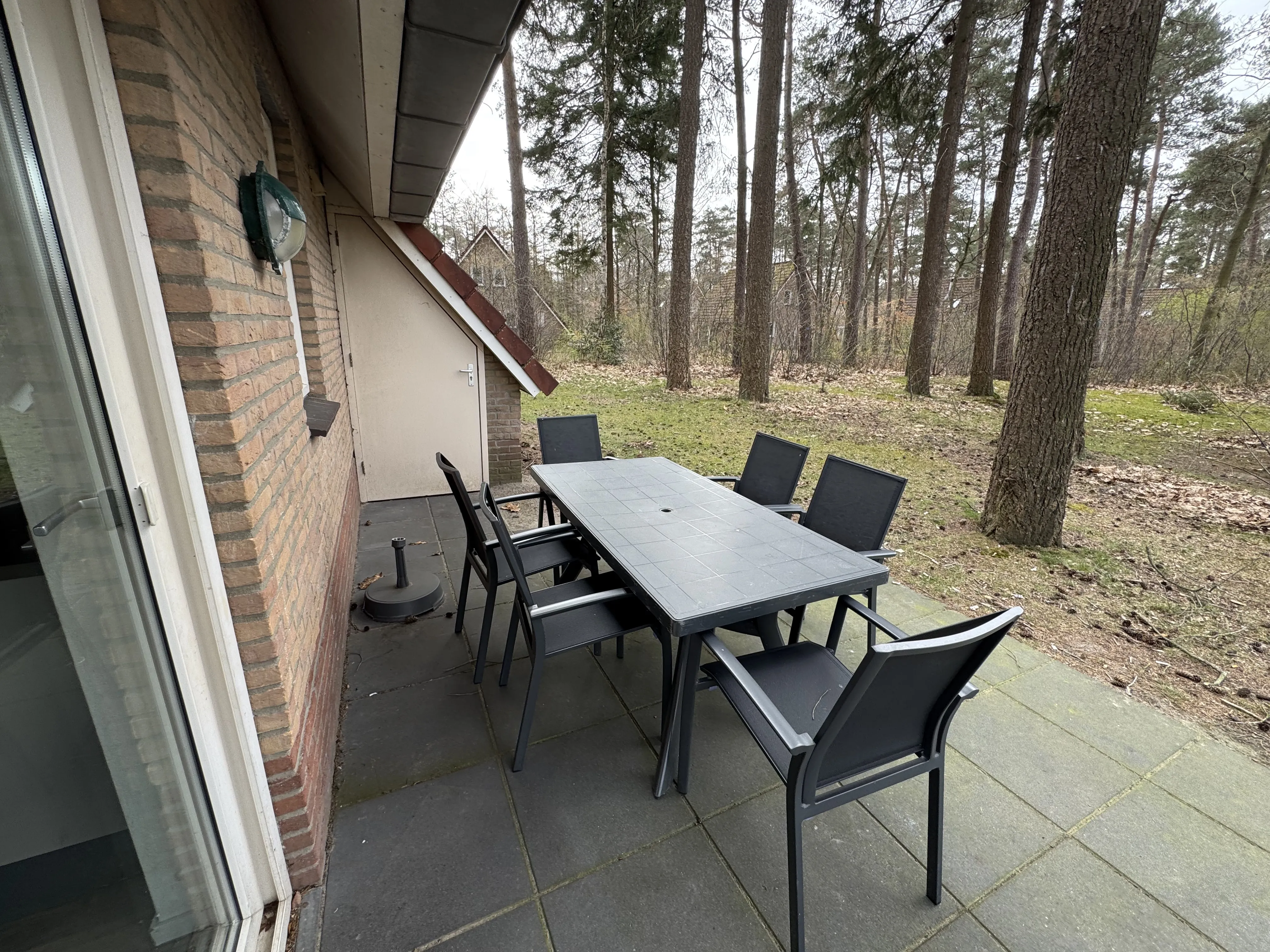 Terrasse mit Blick in den Wald