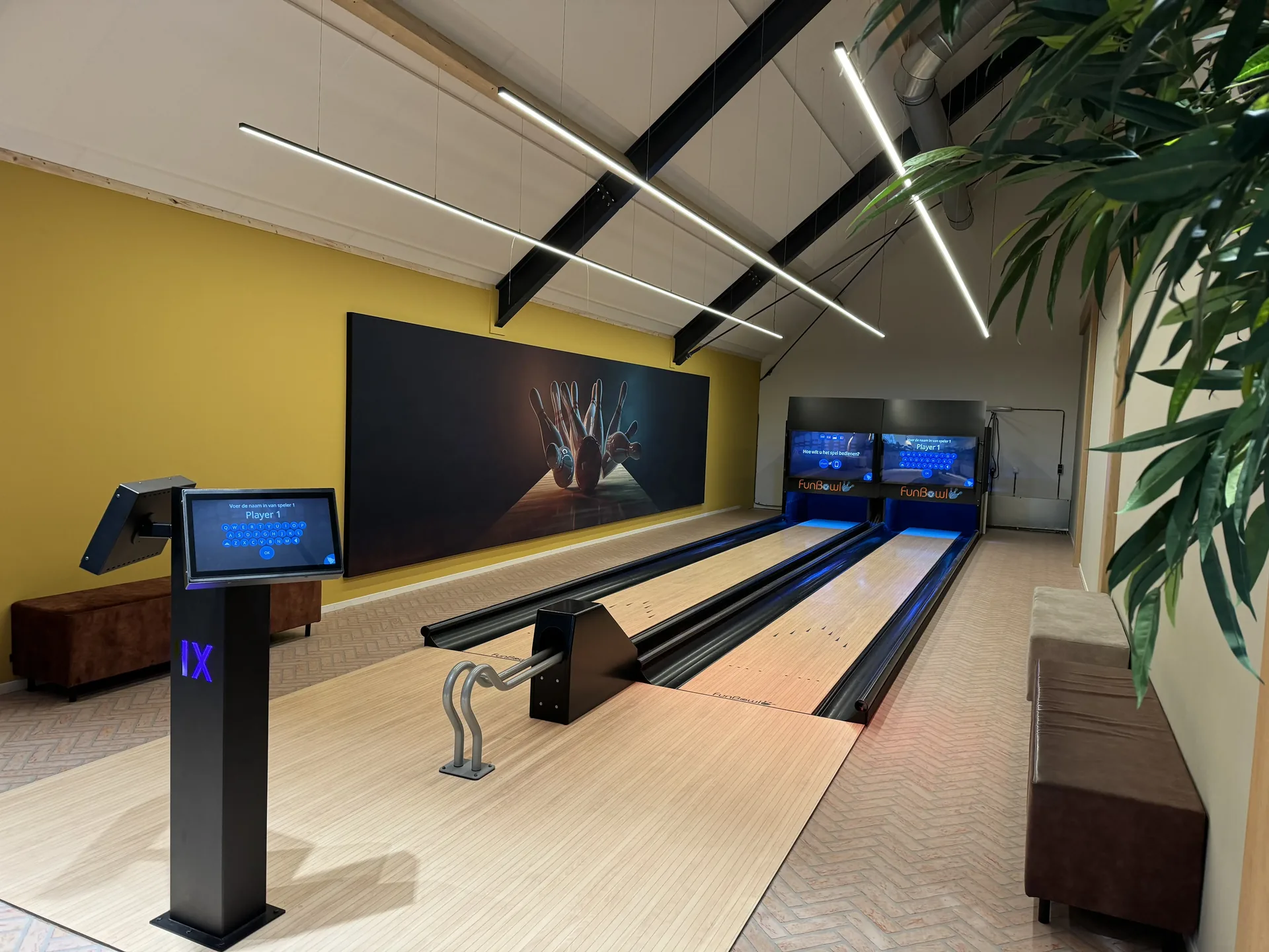 Bowlingbahn im Zentralgebäude des Landal Orveltermarke